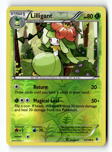 Pokemon Card Lilligant LP Boundaries Crossed Reverse Holo Rare 17/149
