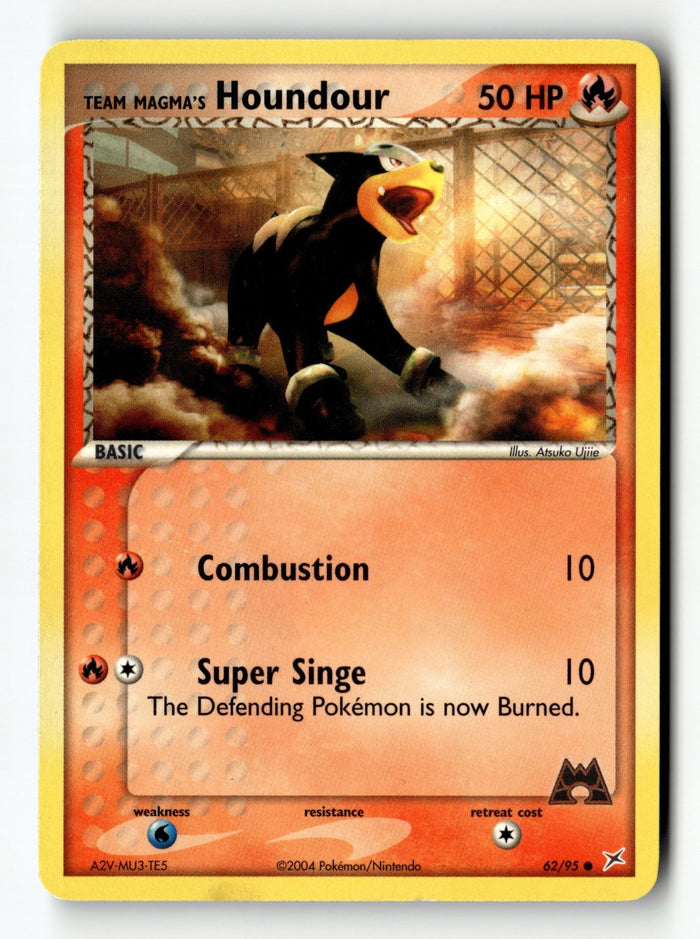 Pokemon Card Team Magma's Houndour - LP Team Magma vs Team Aqua 62/95