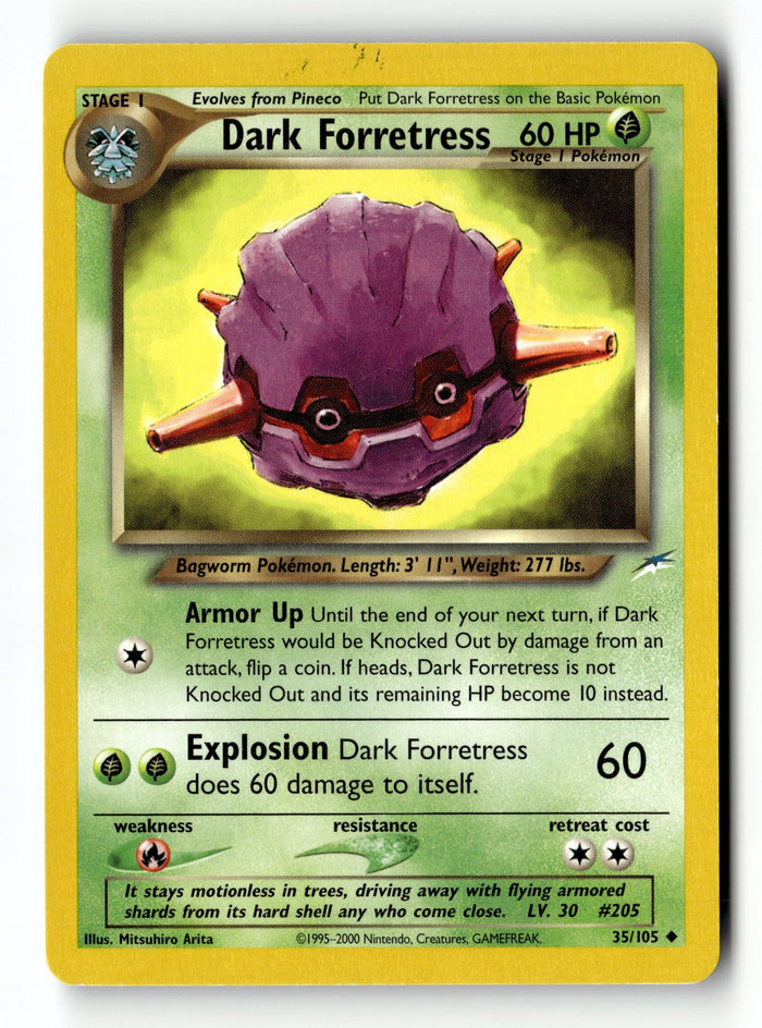 Pokemon Card Dark Forretress LP Neo Destiny Uncommon 35/105