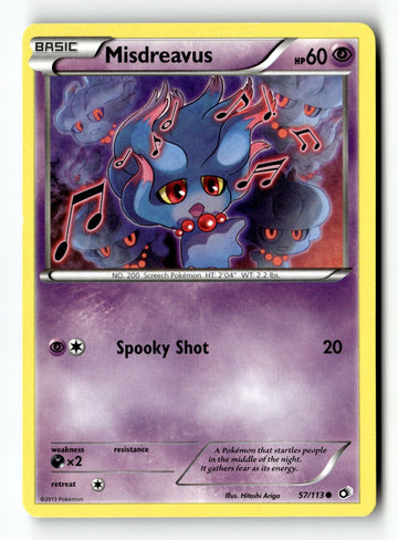 Pokemon Card Misdreavus LP Legendary Treasures 57/113