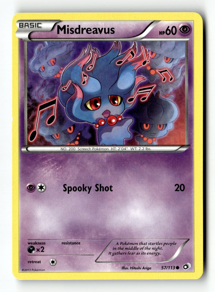 Pokemon Card Misdreavus LP Legendary Treasures 57/113