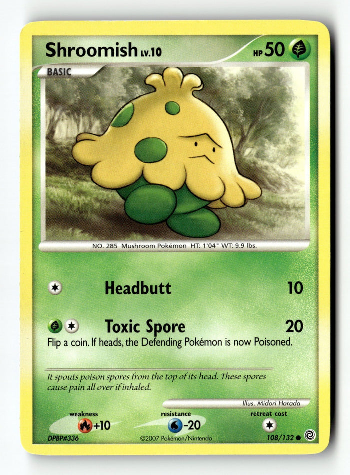 Pokemon Card Shroomish LP Secret Wonders 108/132