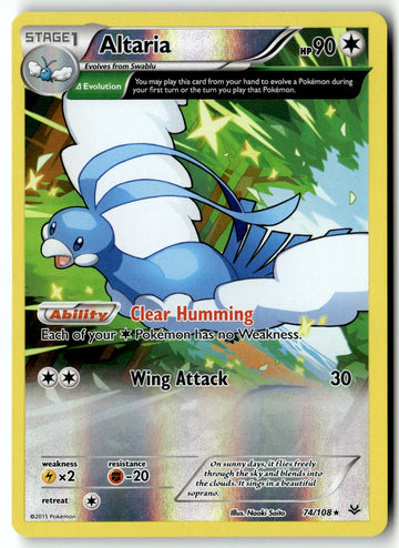 Pokemon Card Altaria (74 Delta) LP XY - Roaring Skies Reverse Holo Rare 74/108