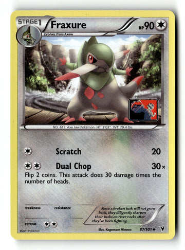 Pokemon Card Fraxure - LP League & Championship Cards Reverse Holo Promo 087/101