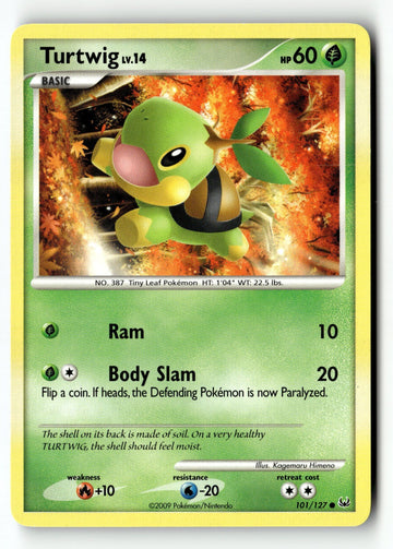 Pokemon Card Turtwig LP Platinum 101/127