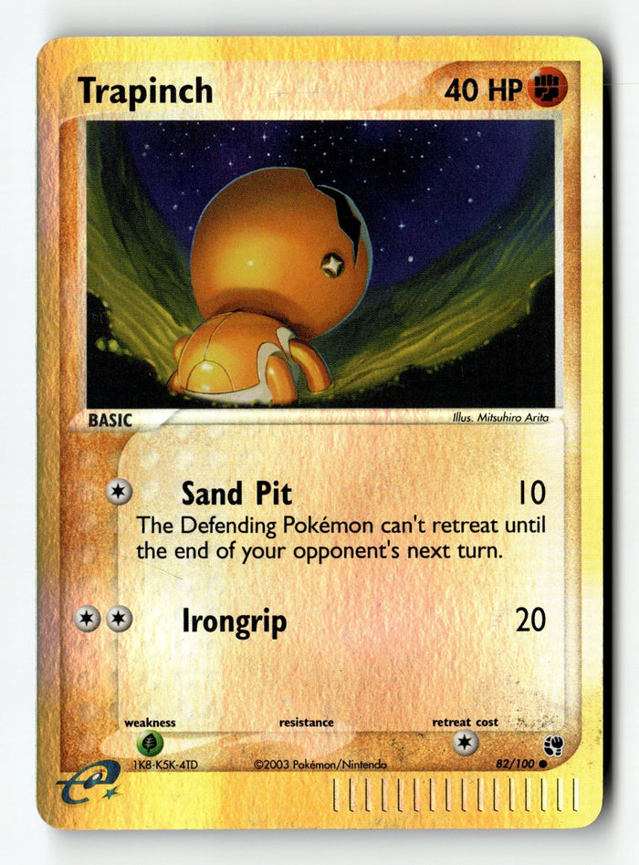 Pokemon Card Trapinch Reverse Holo LP Sandstorm 82/100
