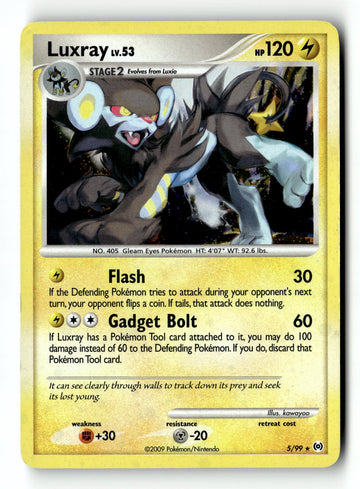 Pokemon Card Luxray LP Arceus Holo Rare 5/99