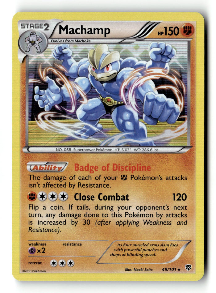 Pokemon Card Machamp (49) Holo LP Plasma Blast 49/101