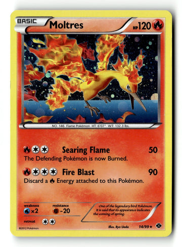 Pokemon Card Moltres - 14/99 (Next Destinies) Holo LP Blister Exclusives 014/099