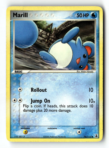 Pokemon Card Marill Normal LP Delta Species 76/113