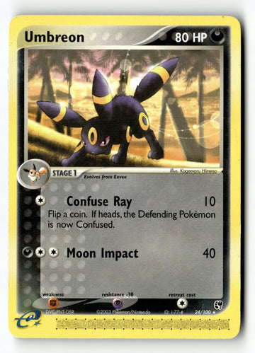Pokemon Card Umbreon LP Sandstorm 24/100