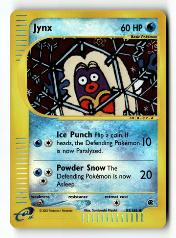 Pokemon Card Jynx LP Expedition Reverse Holo Uncommon 83/165
