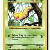 Pokemon Card Weedle Unlimited LP Base Set (Shadowless) 069/102