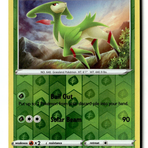Pokemon Card Virizion Reverse Holo LP SWSH08: Fusion Strike 015/264