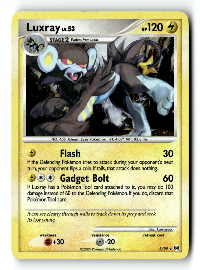 Pokemon Card Luxray LP Arceus Holo Rare 5/99