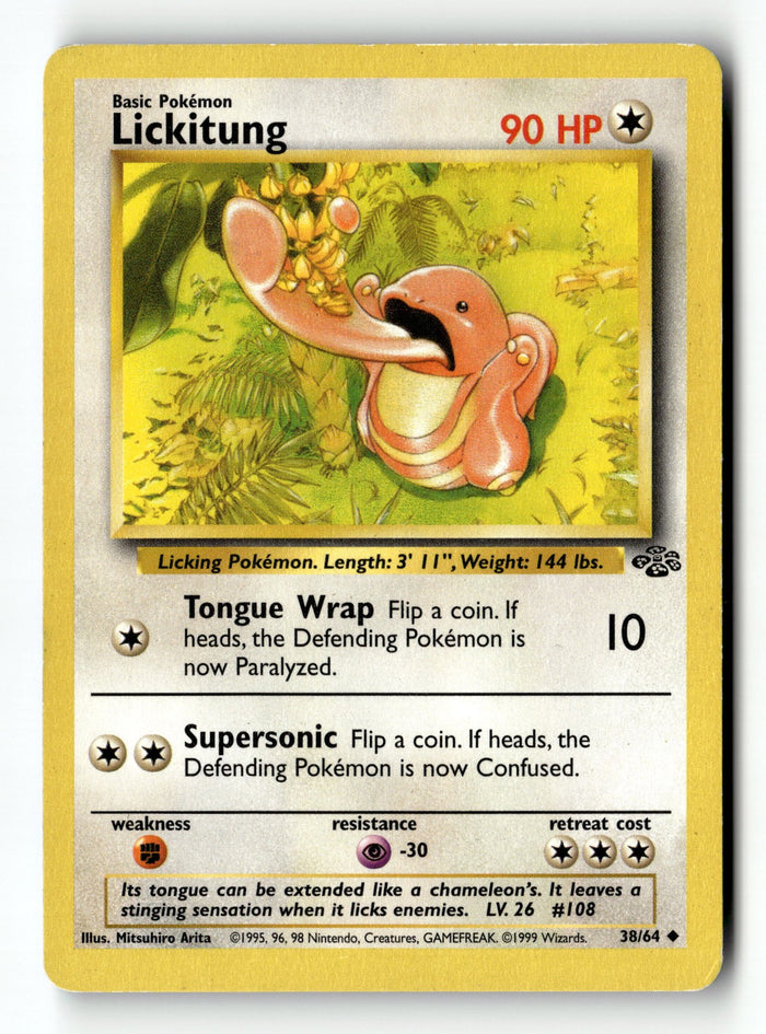 Pokemon Card Lickitung LP Jungle Uncommon 38/64