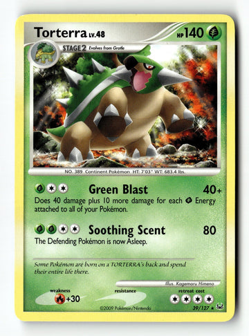 Pokemon Card Torterra LP Platinum 39/127