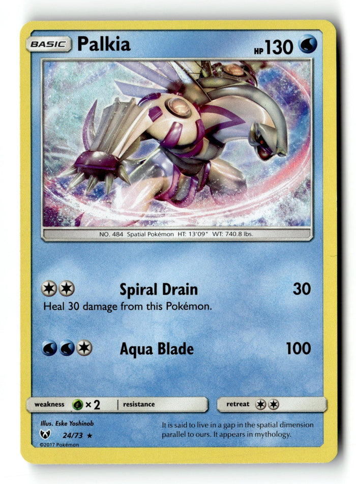 Pokemon Card Palkia Holo LP Shining Legends 24/73