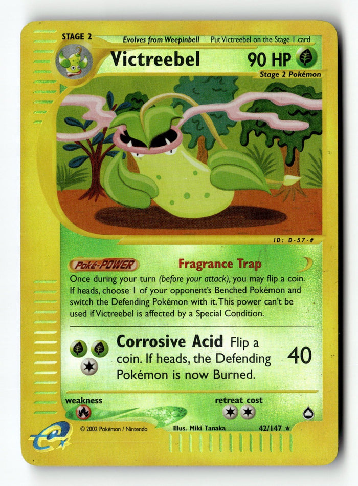 Pokemon Card Victreebel Reverse Holo LP Aquapolis 042/147
