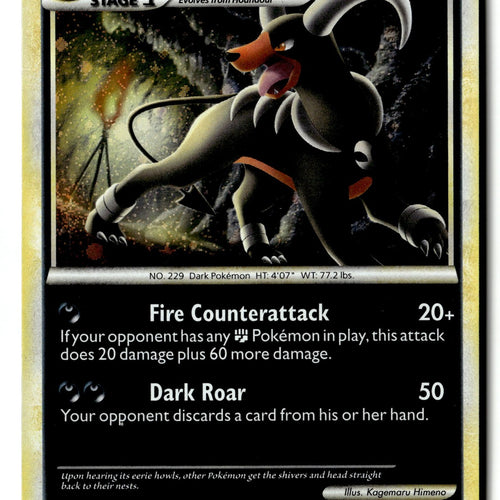 Pokemon Card Houndoom LP Undaunted Holo Rare 5/90