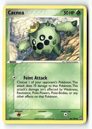 Pokemon Card Cacnea LP Power Keepers Common 46/108