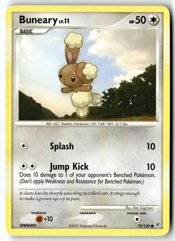 Pokemon Card Buneary LP Diamond and Pearl Common 73/130