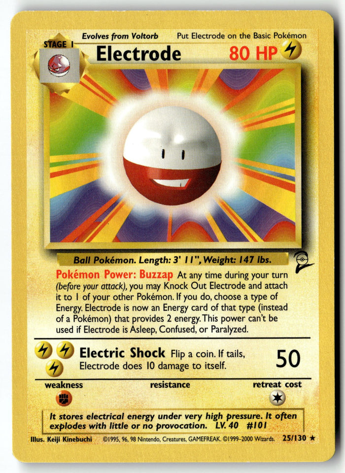 Pokemon Card Electrode LP Base Set 2 Rare 025/130
