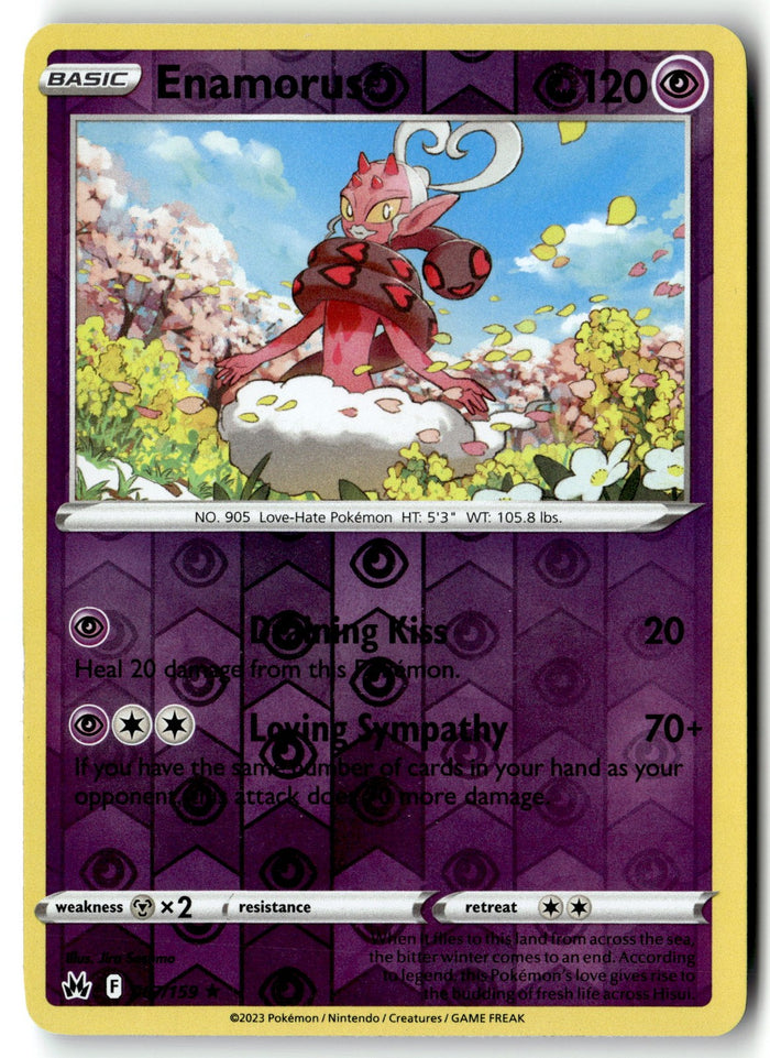 Pokemon Card Enamorus LP Crown Zenith Reverse Holo Rare 067/159