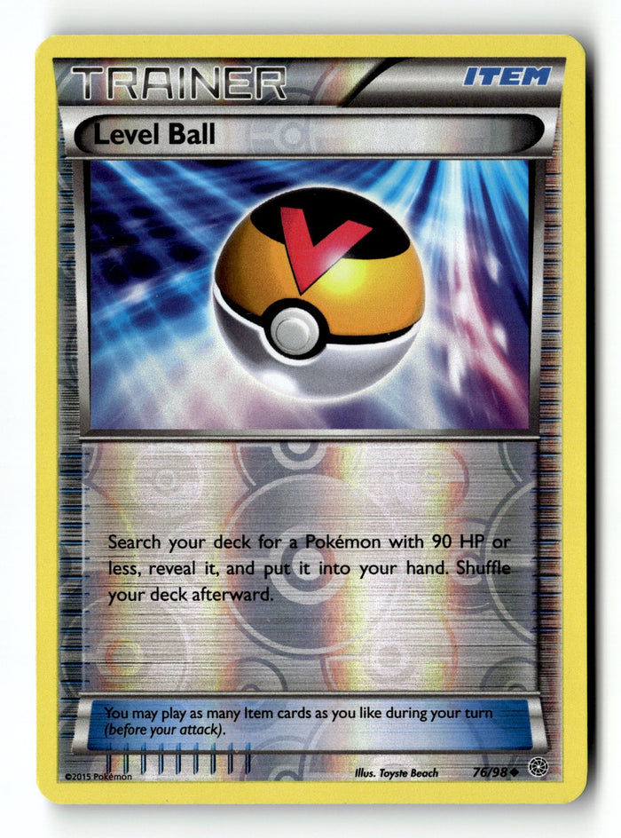 Pokemon Card Level Ball LP XY - Ancient Origins Reverse Holo Uncommon 76/98