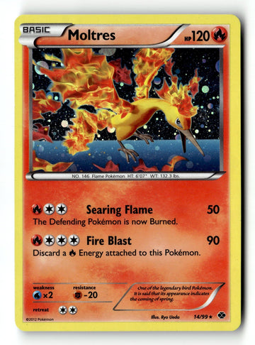 Pokemon Card Moltres - 14/99 (Next Destinies) Holo LP Blister Exclusives 014/099
