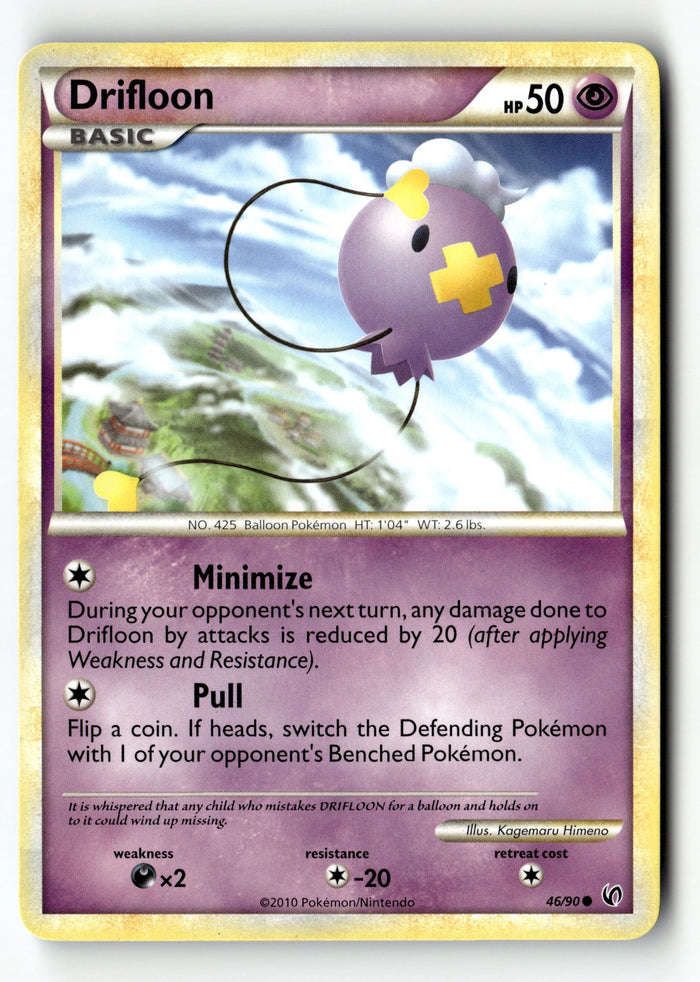 Pokemon Card Drifloon LP Undaunted Common 46/90