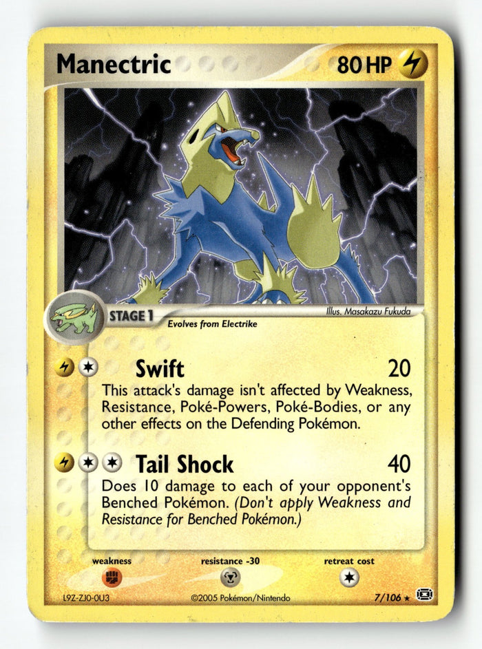 Pokemon Card Manectric - 007/106 Normal LP Emerald 7/106