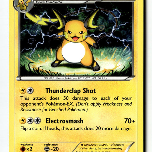 Pokemon Card Raichu Normal LP XY - BREAKthrough Rare 49/162