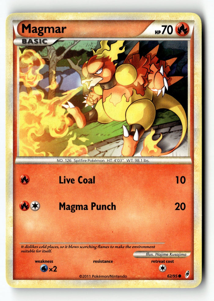 Pokemon Card Magmar Normal LP Call of Legends 62/95
