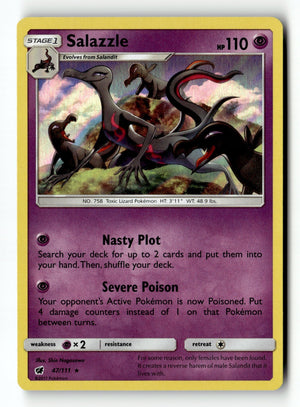 Pokemon Card Salazzle Holo LP SM - Crimson Invasion 47/111