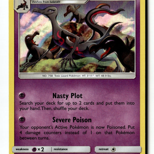 Pokemon Card Salazzle Holo LP SM - Crimson Invasion 47/111