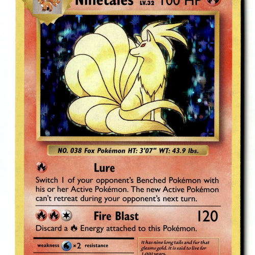 Pokemon Card Ninetales Holo LP XY - Evolutions 15/108