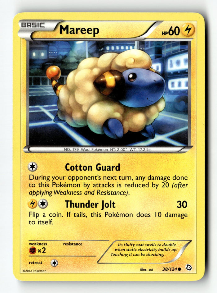 Pokemon Card Mareep Normal LP Dragons Exalted 38/124