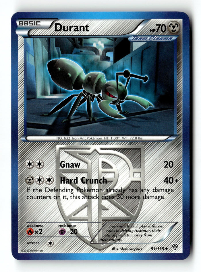 Pokemon Card Durant (Team Plasma) (91) LP Plasma Storm Uncommon 91/135