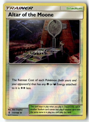 Pokemon Card Altar of the Moone LP SM - Guardians Rising Uncommon 117/145