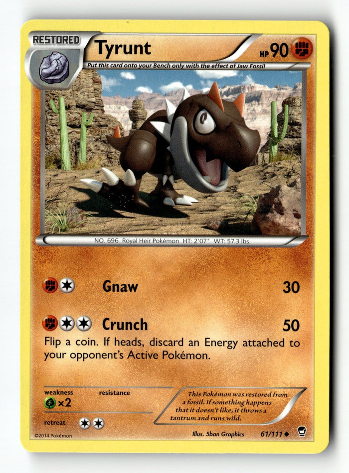 Pokemon Card Tyrunt LP XY - Furious Fists 61/111