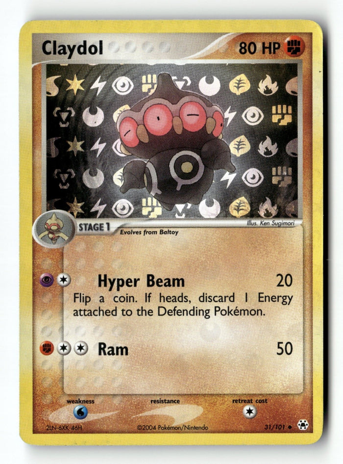 Pokemon Card Claydol - LP Hidden Legends Reverse Holo Uncommon 31/101
