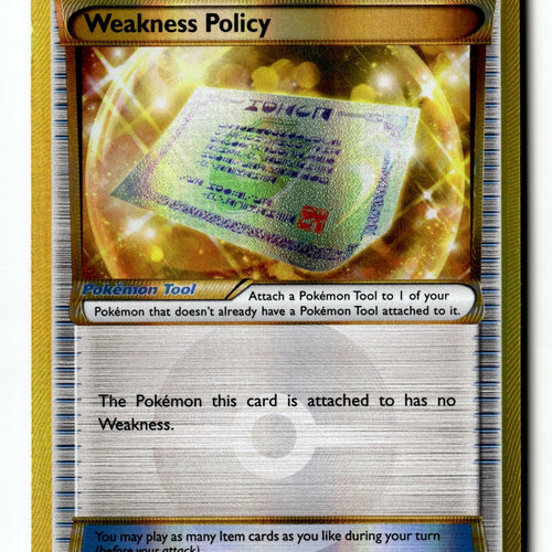 Pokemon Card Weakness Policy (164 Secret Rare) Holo LP XY - Primal Clash 164/160