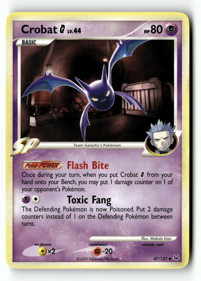 Pokemon Card Crobat G LP Platinum Uncommon 47/127
