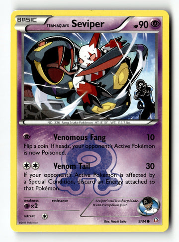Pokemon Card Team Aqua's Seviper LP Double Crisis 9/34