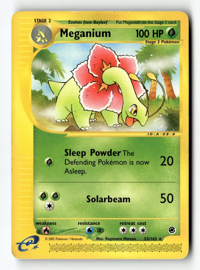 Pokemon Card Meganium (53) LP Expedition 053/165