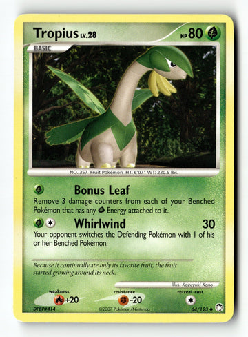 Pokemon Card Tropius LP Mysterious Treasures 64/123