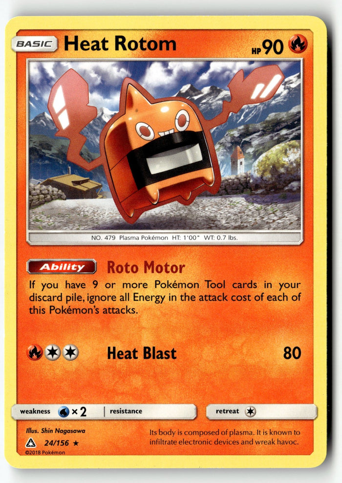 Pokemon Card Heat Rotom LP SM - Ultra Prism Rare 24/156