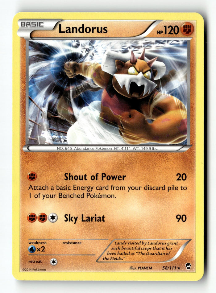 Pokemon Card Landorus - 58/111 LP Deck Exclusives Rare 058/111