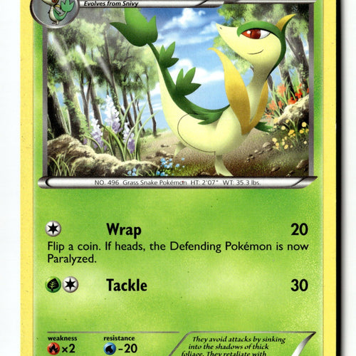 Pokemon Card Servine (3) LP Black and White 3/114